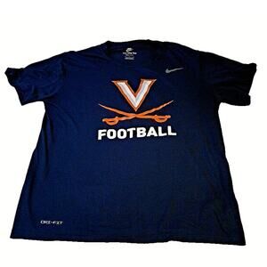 Nike Dri-Fit Virginia Cavaliers Football Foundation T-Shirt L Team Issued UVA